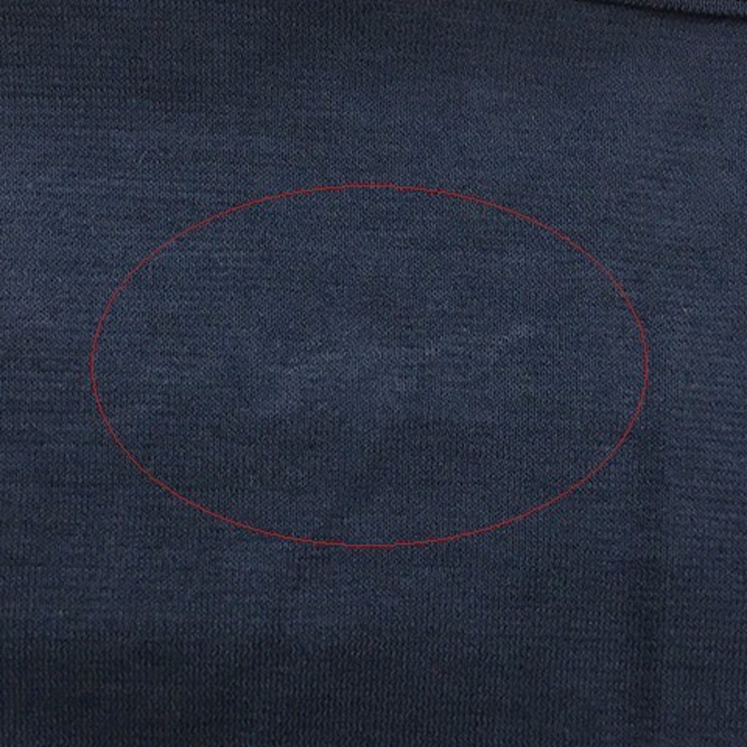 SCAPA(スキャパ)のスキャパ ブラウス プルオーバー ラウンドネック シアー 長袖 38 紺 レディースのトップス(シャツ/ブラウス(長袖/七分))の商品写真