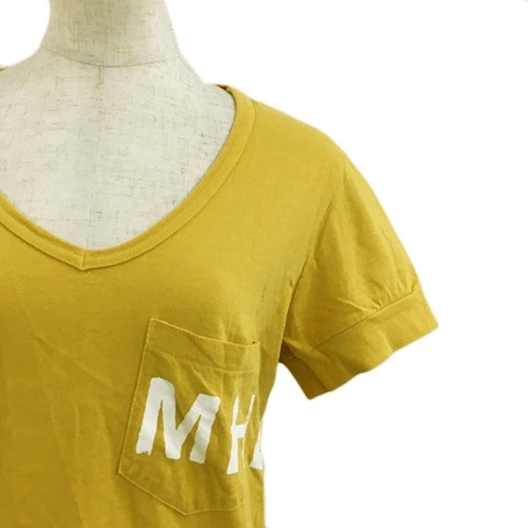 MARGARET HOWELL(マーガレットハウエル)のマーガレットハウエル Tシャツ カットソー プルオーバー ロゴ 半袖 2 黄 レディースのトップス(Tシャツ(半袖/袖なし))の商品写真