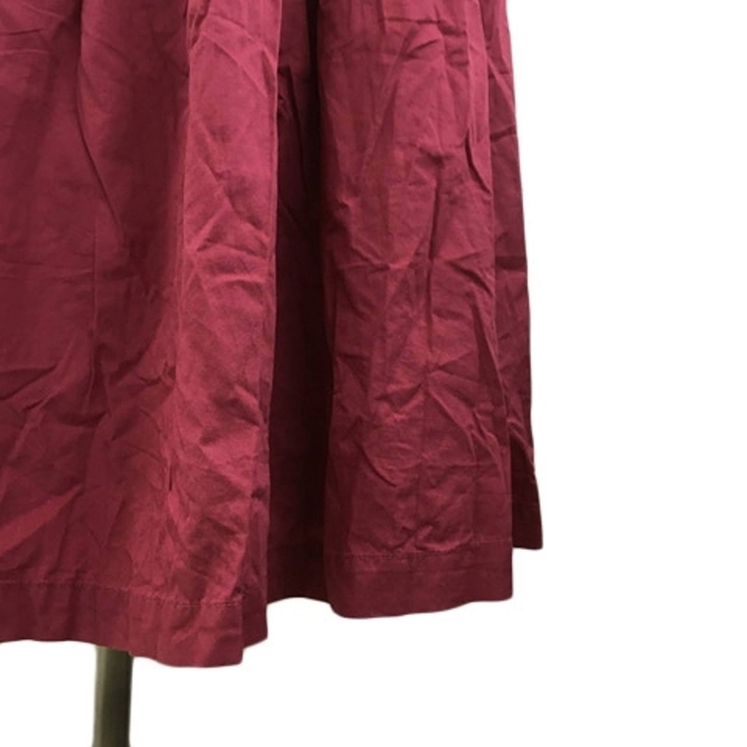 mysty woman(ミスティウーマン)のミスティウーマン スカート フレア ギャザー 膝丈 タック 無地 F ピンク レディースのスカート(ひざ丈スカート)の商品写真