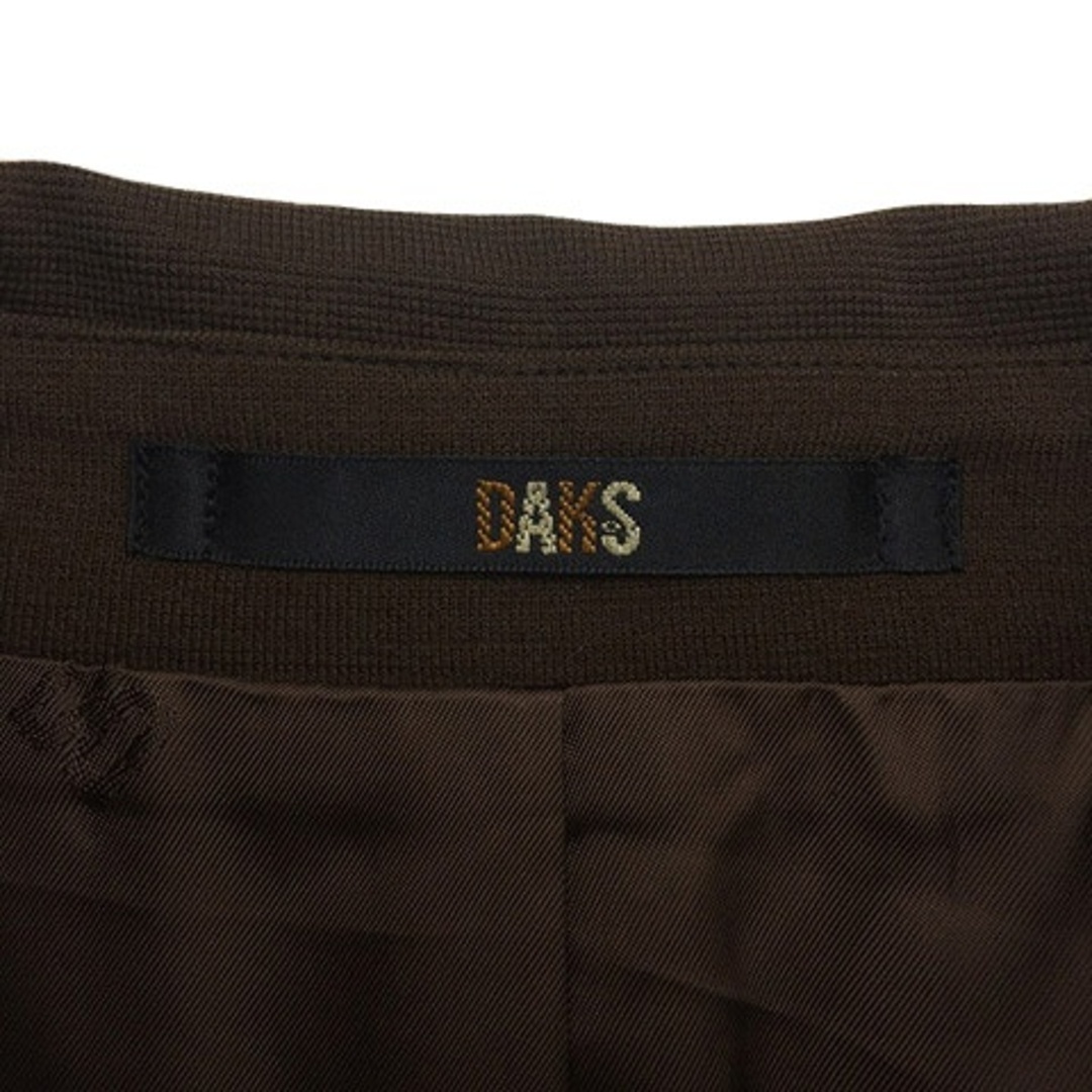 DAKS(ダックス)のダックス ジャケット シングル 比翼仕立て 無地 ウール 長袖 9AR 茶 レディースのジャケット/アウター(その他)の商品写真