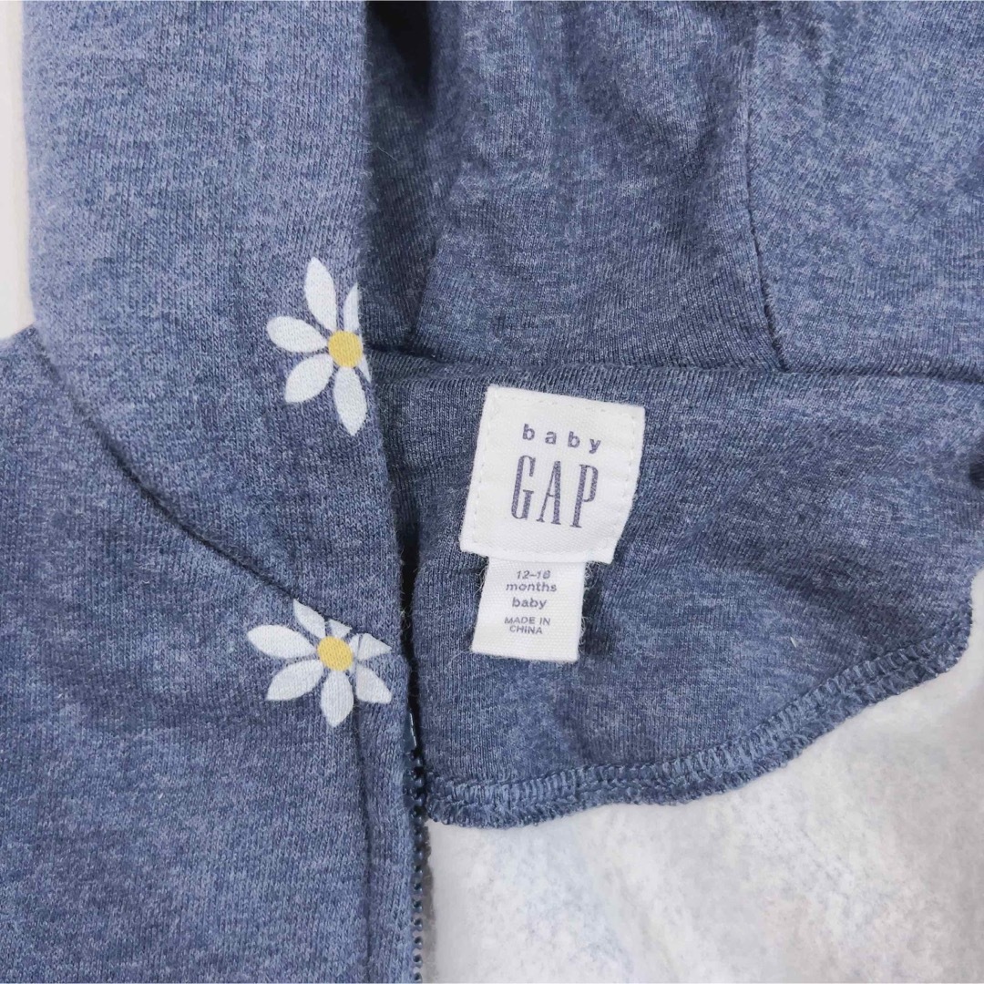 babyGAP(ベビーギャップ)のbaby GAP クマ耳パーカー　花柄　12〜18M キッズ/ベビー/マタニティのベビー服(~85cm)(トレーナー)の商品写真