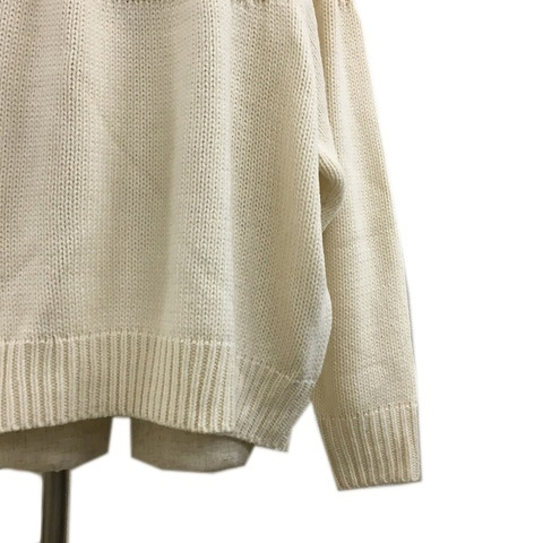 coen(コーエン)のコーエン セーター ニット プルオーバー ケーブル編み 長袖 MEDIUM 白 レディースのトップス(ニット/セーター)の商品写真