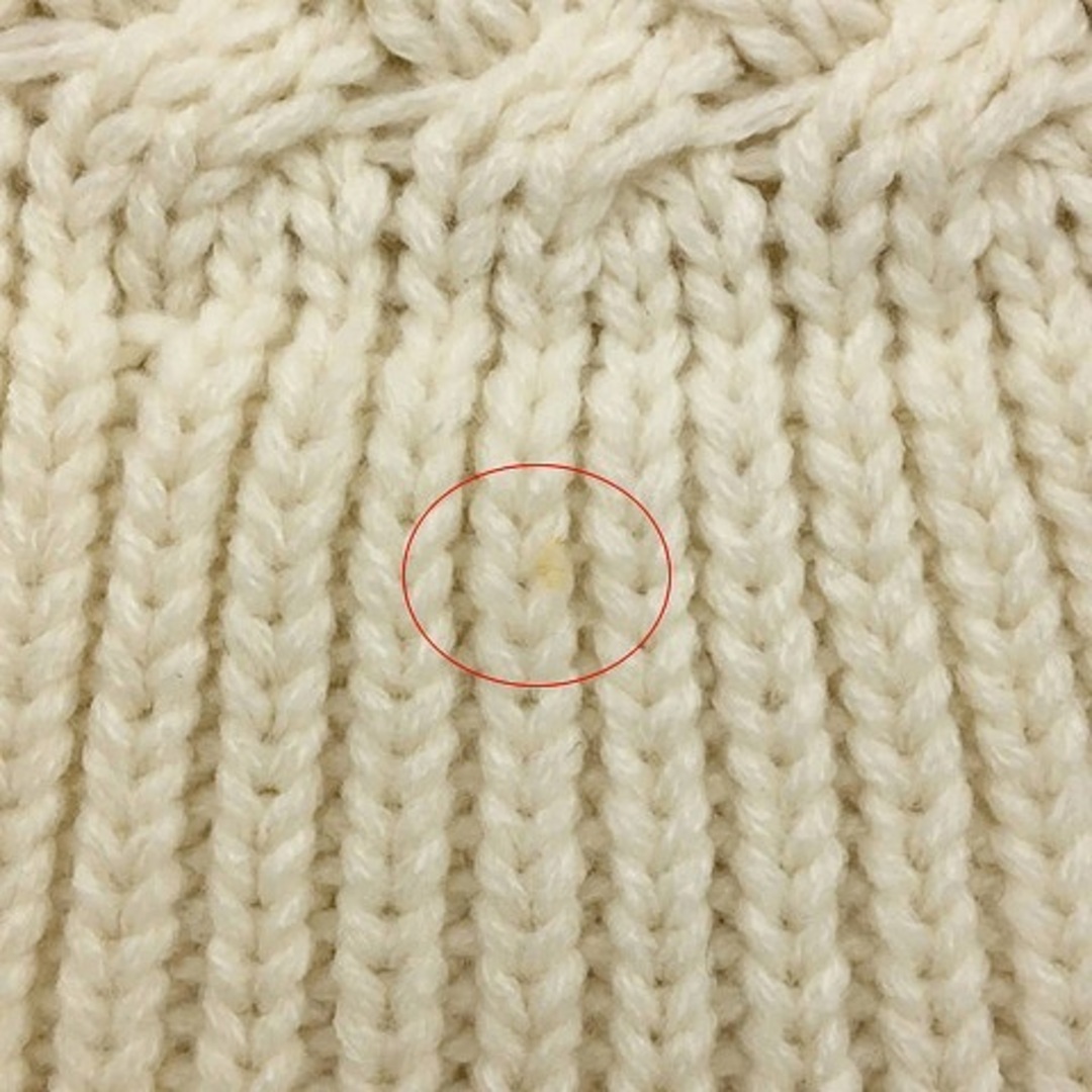 coen(コーエン)のコーエン セーター ニット プルオーバー ケーブル編み 長袖 MEDIUM 白 レディースのトップス(ニット/セーター)の商品写真