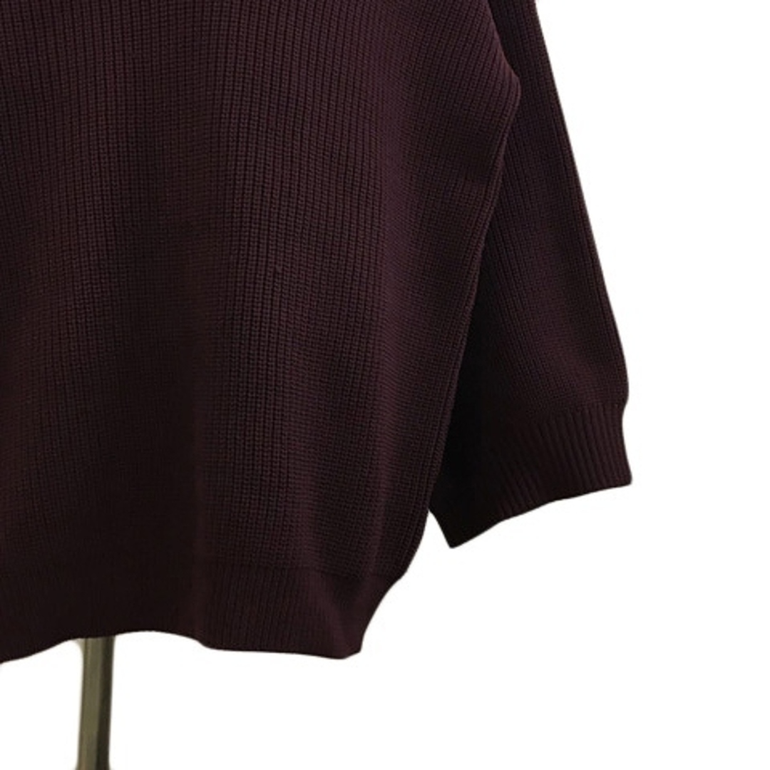 JEANASIS(ジーナシス)のジーナシス セーター ニット プルオーバー Vネック 長袖 F 紫 エンジ レディースのトップス(ニット/セーター)の商品写真