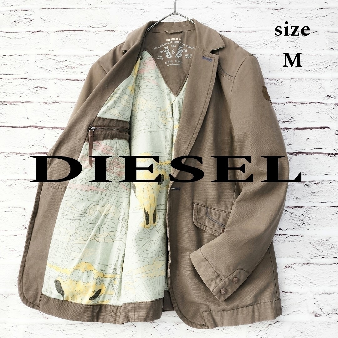 DIESEL(ディーゼル)の【ワンボタン】DIESEL テーラードジャケット ド派手裏地 ロゴボタン メンズのジャケット/アウター(テーラードジャケット)の商品写真