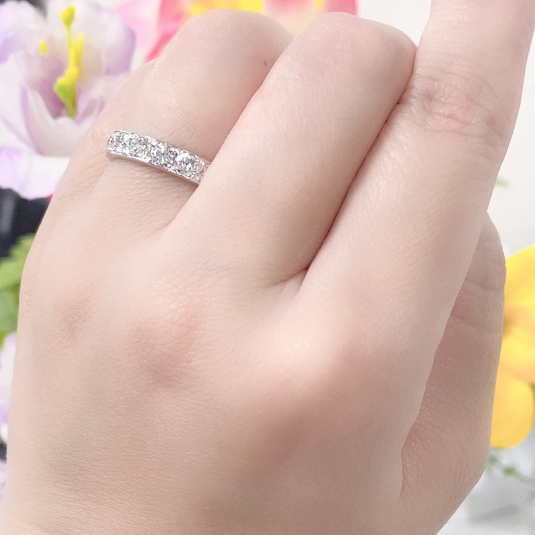 【JC5156】Pt900 天然ダイヤモンド リング レディースのアクセサリー(リング(指輪))の商品写真