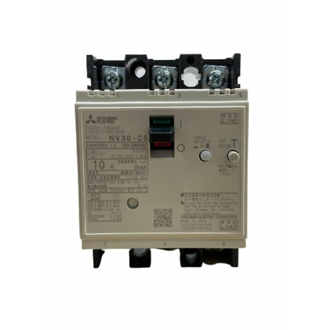 NV形漏電遮断器 100-230VAC type(AMP-N) NV30-CS 3P 10A 15mA