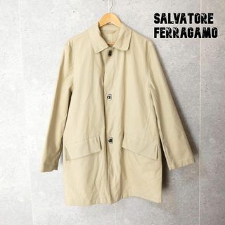 サルヴァトーレフェラガモ(Salvatore Ferragamo)のサルヴァトーレフェラガモ コットン×ポリエステル ガンチーニ ステンカラーコート(ステンカラーコート)