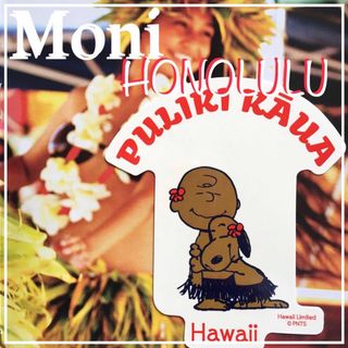 スヌーピー(SNOOPY)のMoniモニhawaii限定“ハグハグ“スヌーピーフラステッカーラスト２(キャラクターグッズ)