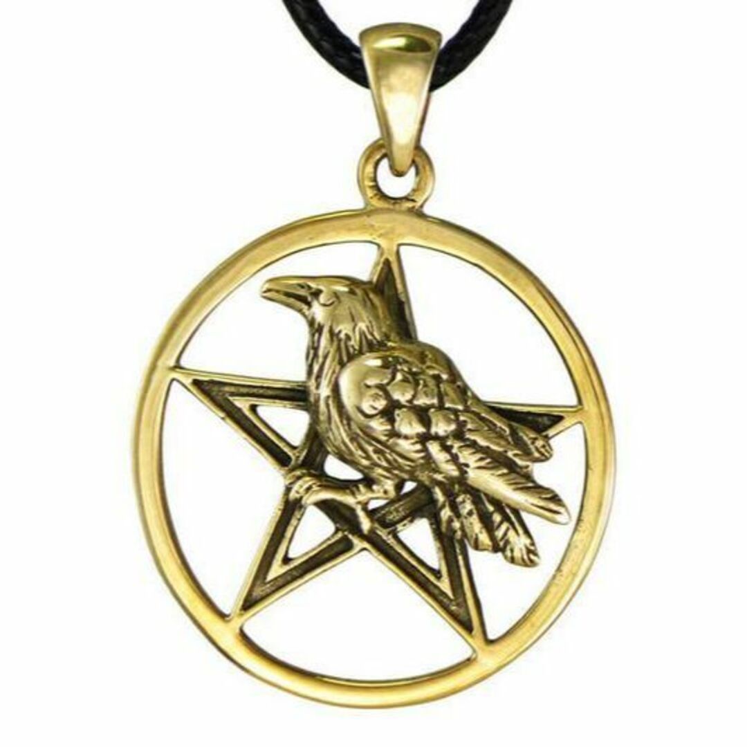 MM: Bronze Raven Pentacle Pendant レディースのアクセサリー(ネックレス)の商品写真