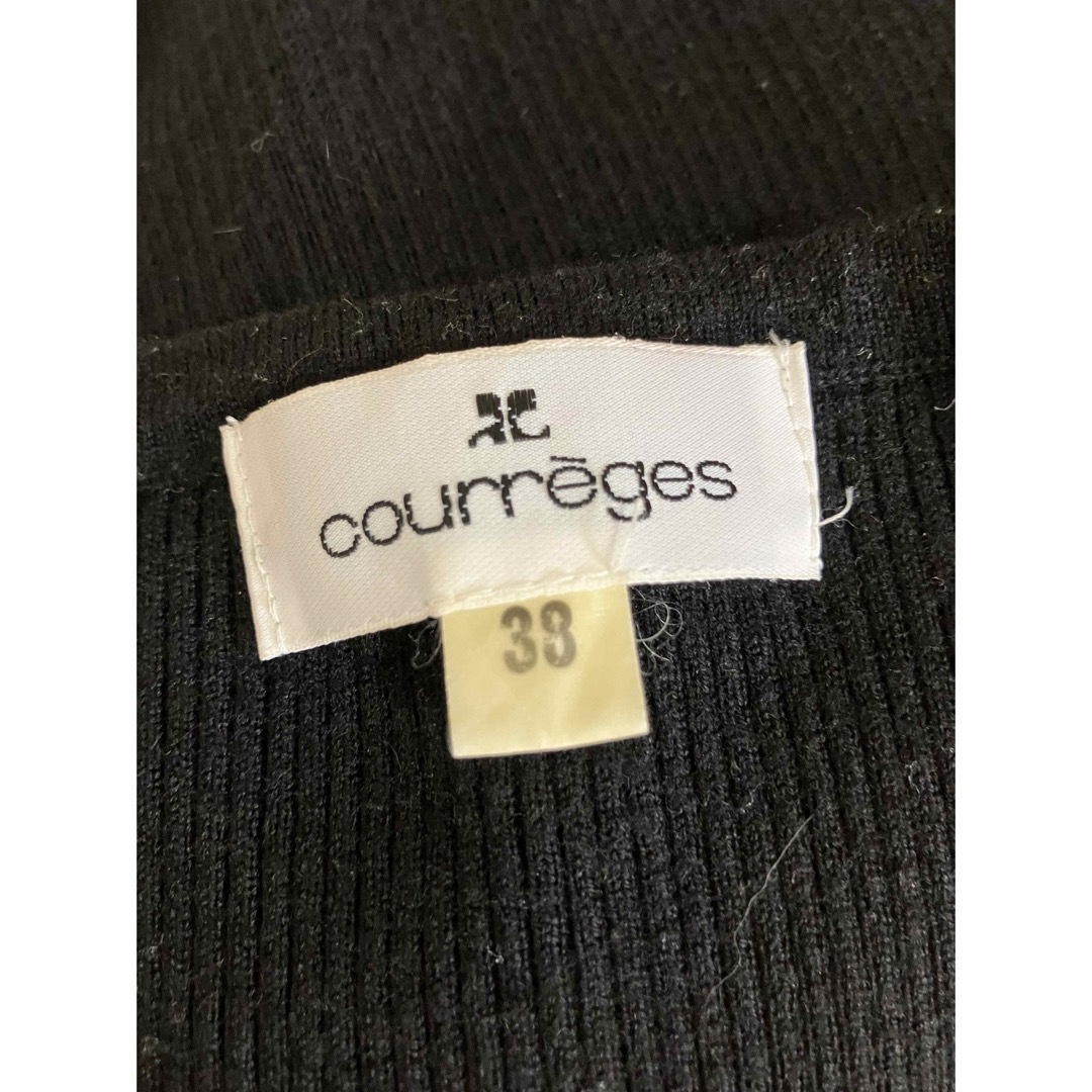 COURREGES クレージュ カーディガン ニット セーター リブ ブラック COURREGES クレージュ カーディガン ニット セーター リブ ブラック