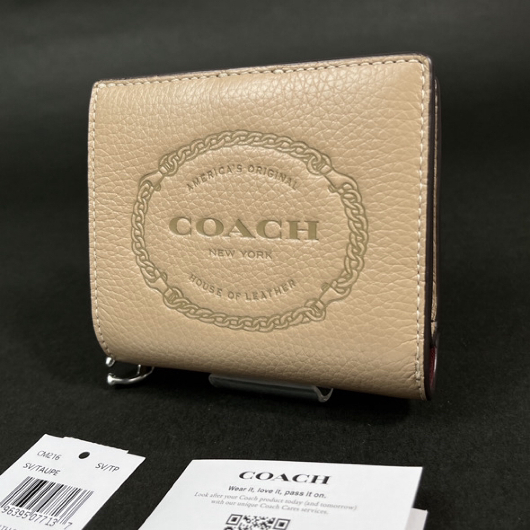 レディースCOACH コーチ ヘリテージ 財布 二つ折り財布 CM216 トープ 新品