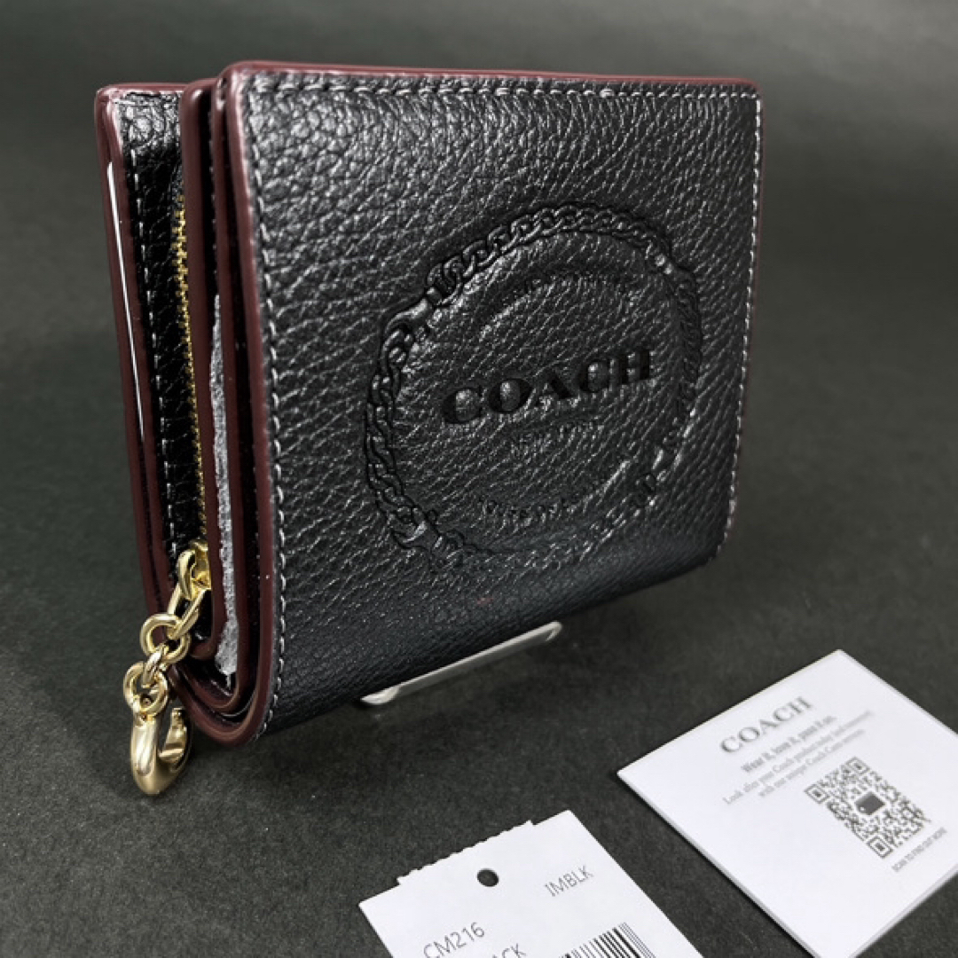 COACH コーチ ヘリテージ 財布 二つ折り財布 CM216 ブラック 新品