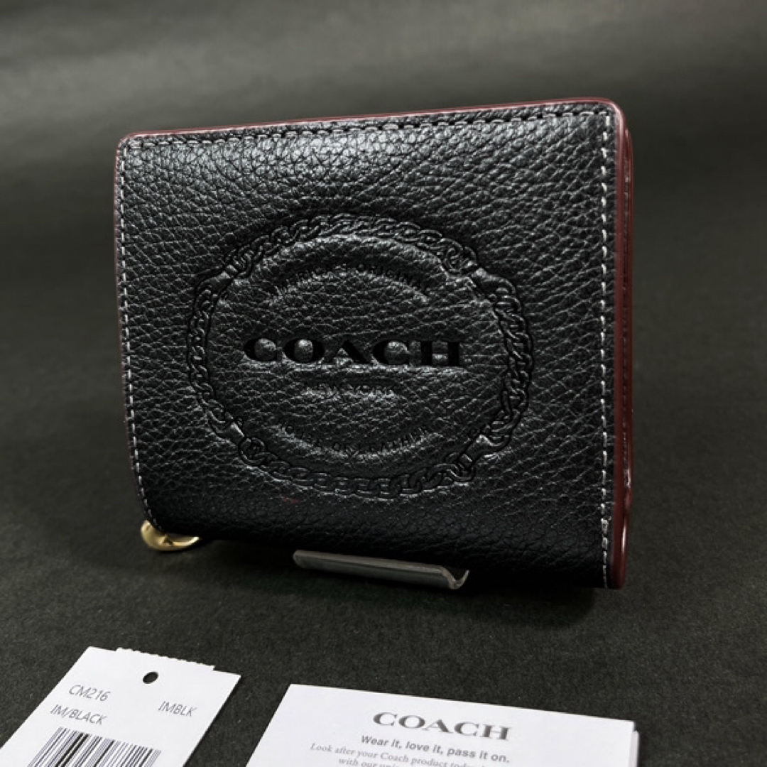 COACH(コーチ)のCOACH コーチ ヘリテージ 財布 二つ折り財布 CM216 ブラック 新品 レディースのファッション小物(財布)の商品写真