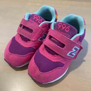 ニューバランス(New Balance)のこども　スニーカー　13.5   ピンク　むらさき(スニーカー)