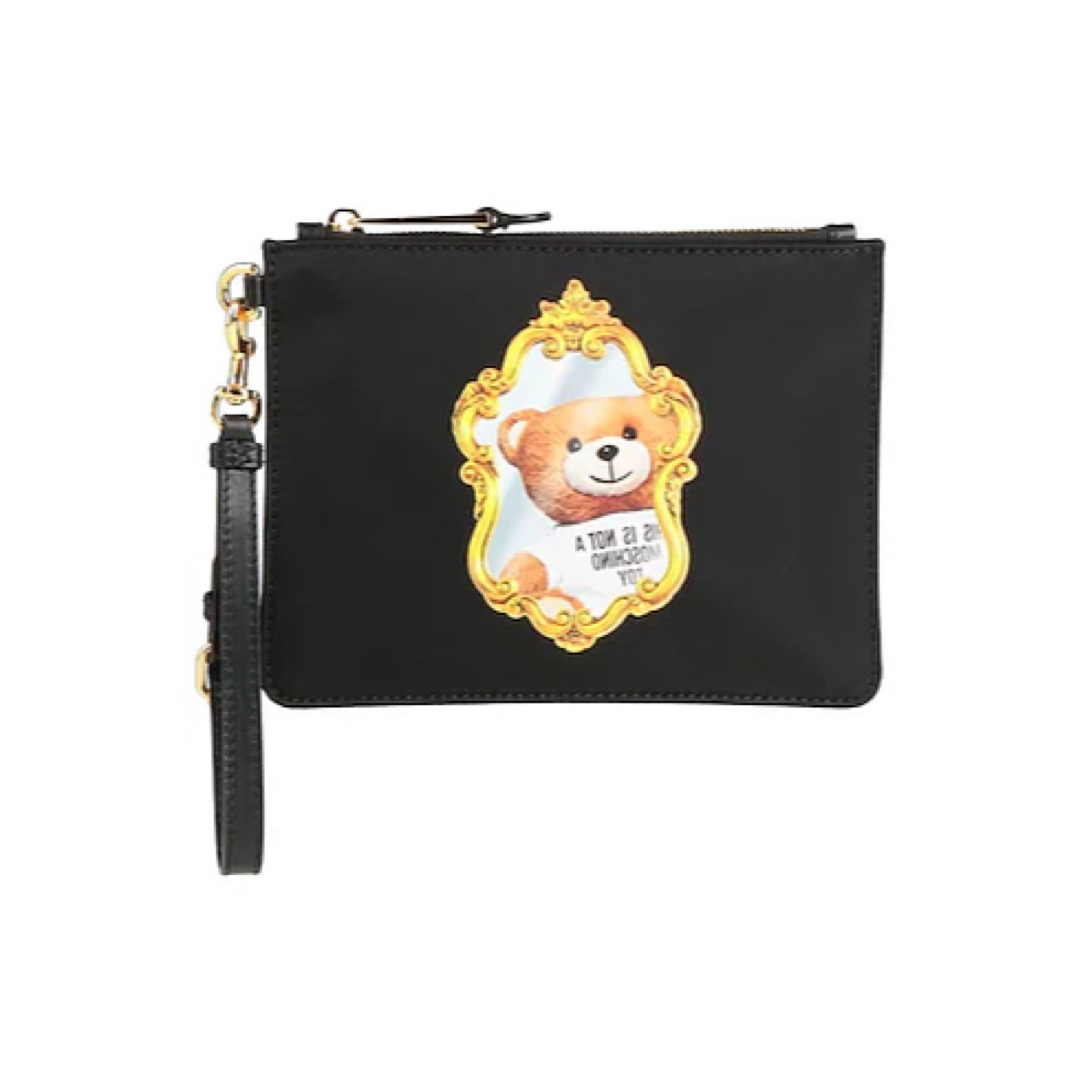 クラッチバッグMOSCHINO モスキーノ　ハンドバッグ ブラック