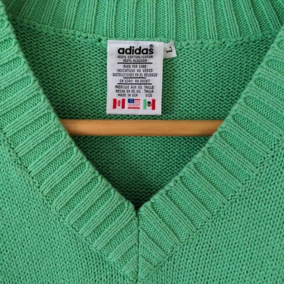 adidas - アディダス adidas ニット セーター Vネック【90S ビンテージ 
