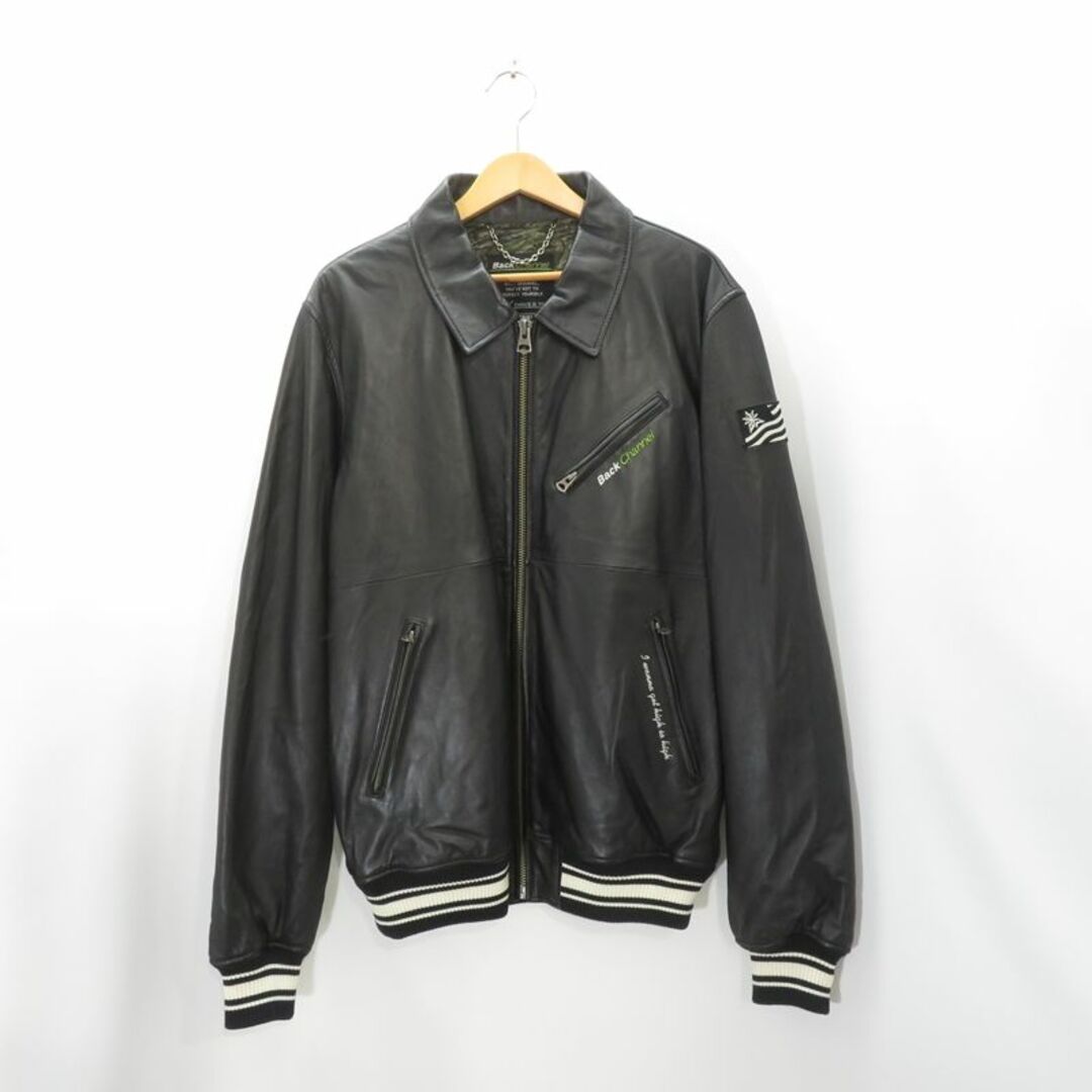 Back Channel - BACK CHANNEL LEATHER ZIP UP BLOUSONの通販 by UNION3