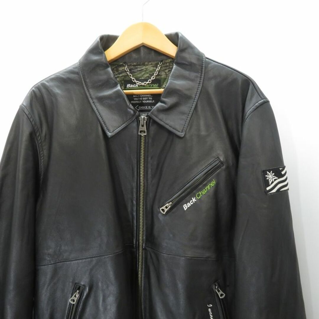 Back Channel(バックチャンネル)のBACK CHANNEL LEATHER ZIP UP BLOUSON メンズのジャケット/アウター(レザージャケット)の商品写真