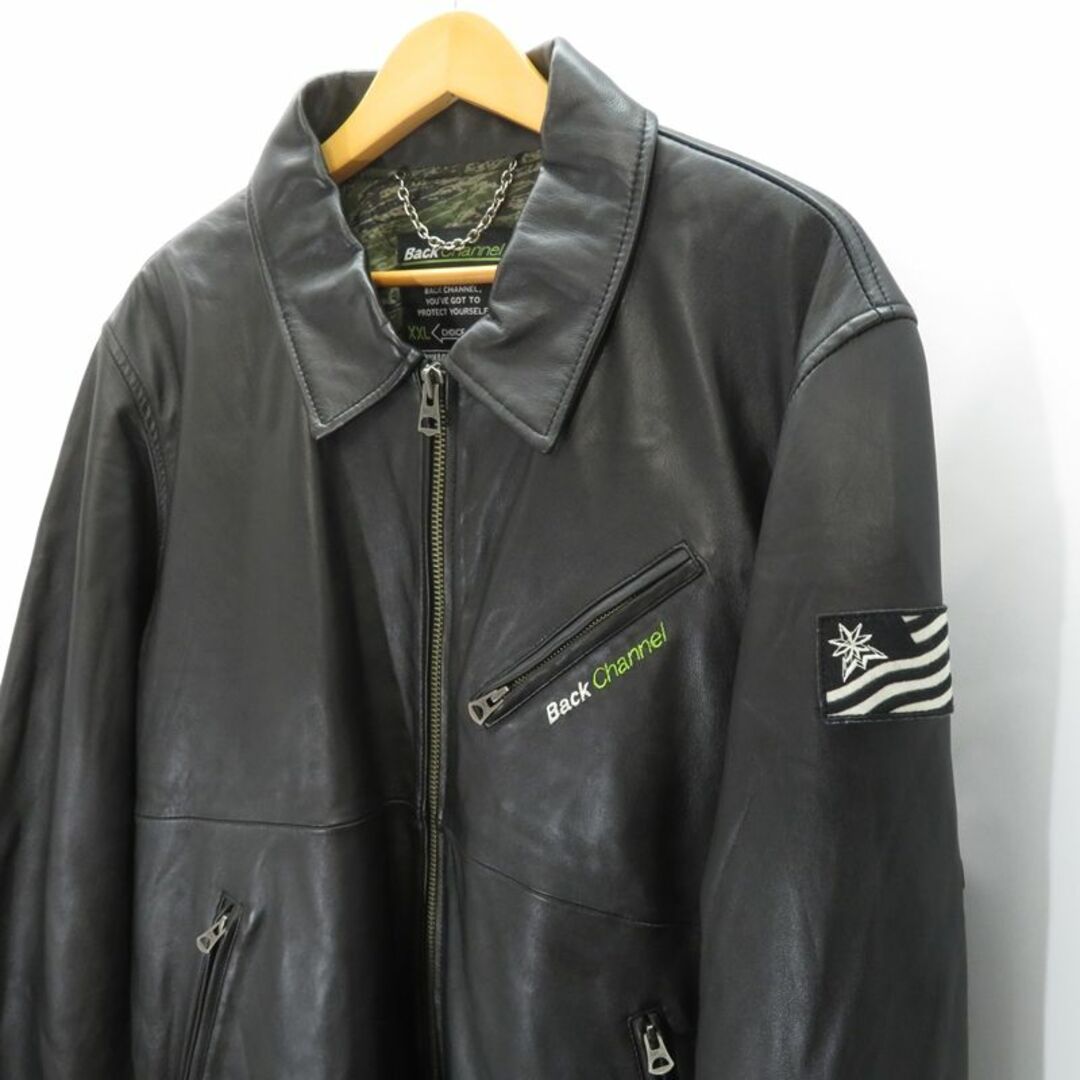 Back Channel - BACK CHANNEL LEATHER ZIP UP BLOUSONの通販 by UNION3