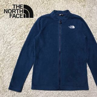 ザノースフェイス(THE NORTH FACE)の【美品】ノースフェイス 刺繍ロゴ入りフリース あったか ネイビーK698(ジャケット/上着)