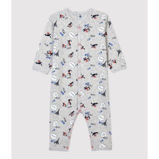 プチバトー(PETIT BATEAU)のプチバトー　パリ　ロンパース　前開き　新生児　オーガニックコットン(ロンパース)