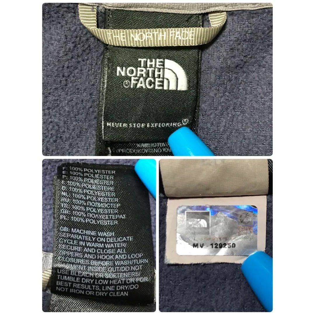 THE NORTH FACE(ザノースフェイス)の【人気定番】ノースフェイス 銀色刺繍ロゴ入りフリース あったか グレーK695 レディースのトップス(その他)の商品写真