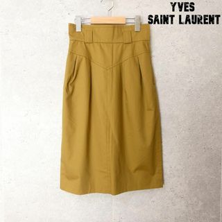 イヴサンローラン(Yves Saint Laurent)の美品 Yves Saint Laurent ミモレ丈 ロング丈 タイトスカート(ロングスカート)