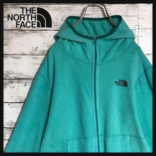 ザノースフェイス(THE NORTH FACE)の【薄緑色】ノースフェイス 銀色刺繍ロゴ入りフリース あったか素材 K691(その他)