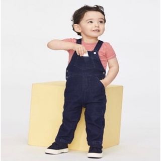 プチバトー(PETIT BATEAU)のプチバトー　ﾃﾞﾆﾑ風ｽｳｪｯﾄｻﾛﾍﾟｯﾄ(ロンパース)