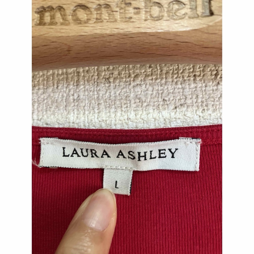 LAURA ASHLEY(ローラアシュレイ)のLAURA ASHLEY ローラアシュレイ　カットソー　Tシャツ　長袖マゼンタL レディースのトップス(カットソー(長袖/七分))の商品写真