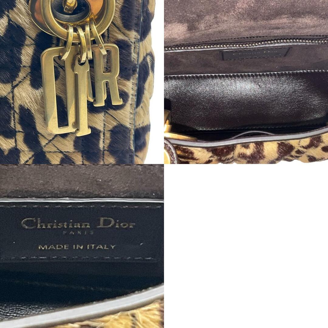 クリスチャン・ディオール Christian Dior レディディオールミニ レオパード ゴールド金具 レディース ハンドバッグ