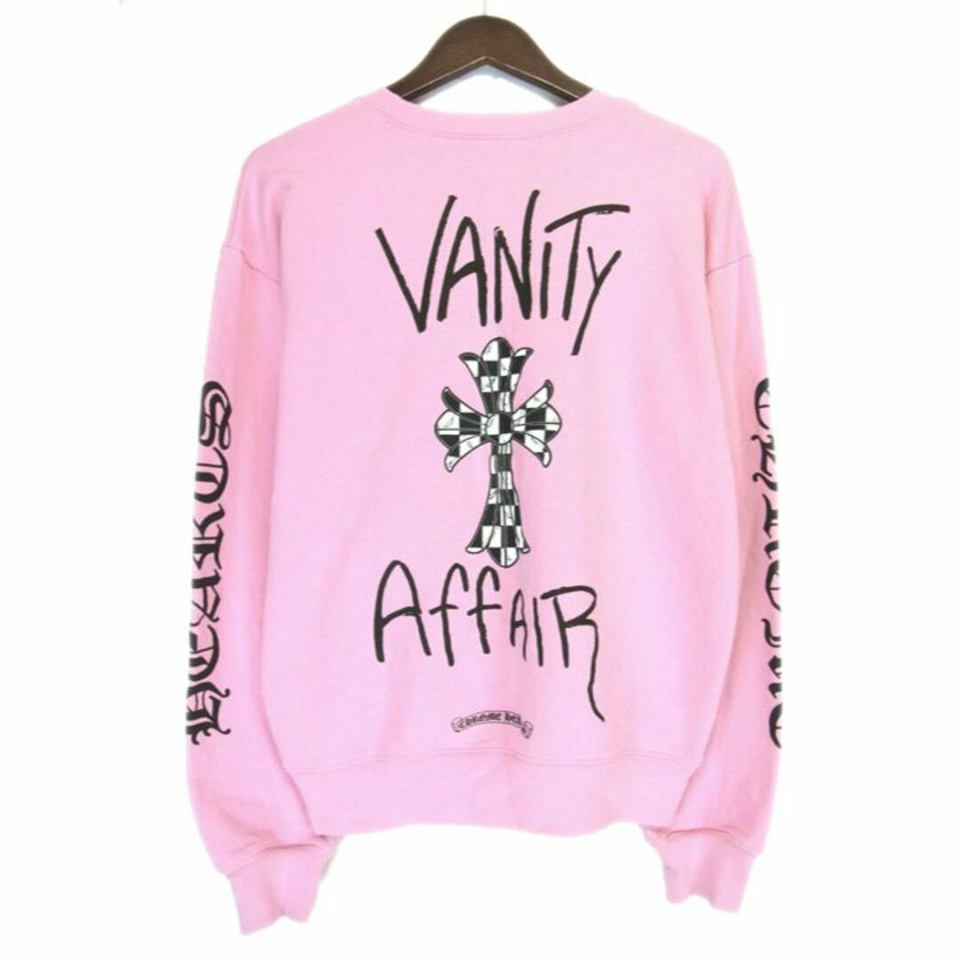 クロムハーツ CHROME HEARTS × マッティボーイ MATTY BOY ■ 【 PPO VANITY AFFAIR CREWNECK 】 バック プリント バニティー アフェア プルオーバー スウェット トレーナー　30313M採寸肩幅