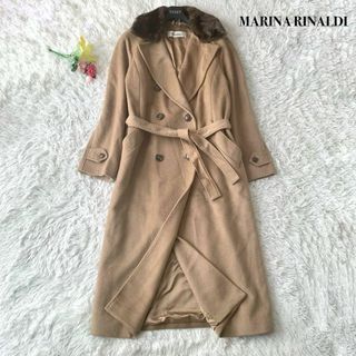 マックスマーラ SPORTMAX カシミヤ混フーデッドコート リアルファー 40