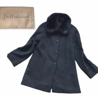 【美品】J&H collection カシミヤ混 ブルーフォックスファー コート(ロングコート)