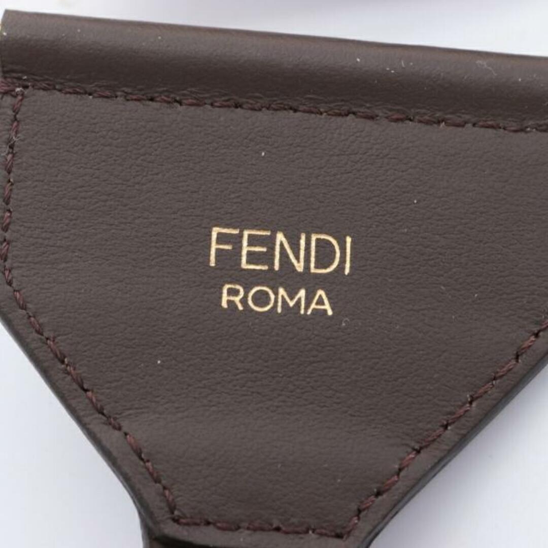 FENDI(フェンディ)のストラップユー FFロゴ ショルダーストラップ キャンバス レザー グレーブラウン ライトピンク ダークブラウン レディースのファッション小物(その他)の商品写真