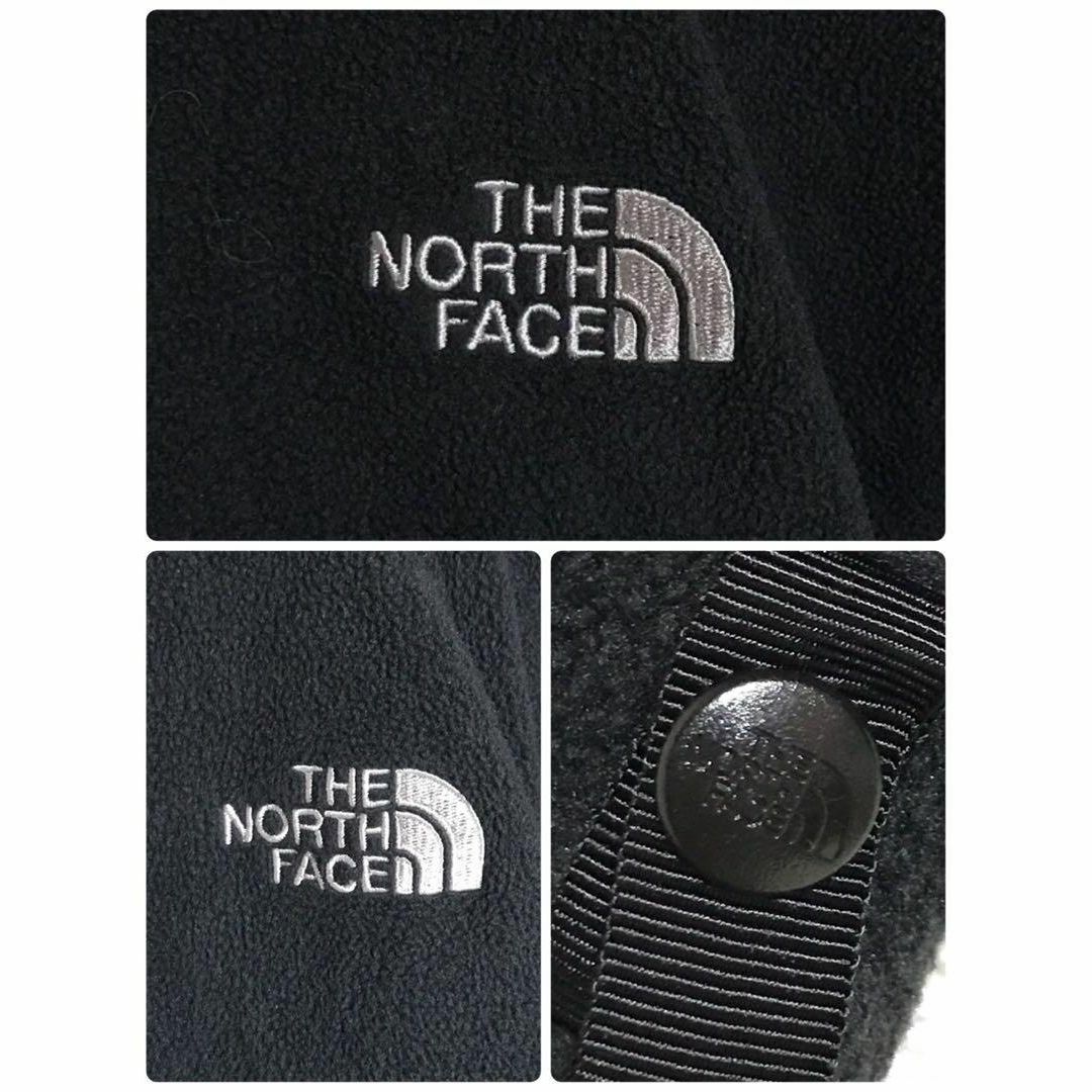 THE NORTH FACE(ザノースフェイス)の【美品】ノースフェイス 刺繍ロゴ入りフリース ブラック 人気定番K676 メンズのトップス(その他)の商品写真