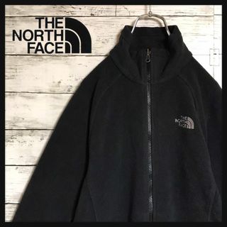 ザノースフェイス(THE NORTH FACE)の【美品】ノースフェイス 刺繍ロゴ入りフリース ブラック 人気定番K676(その他)