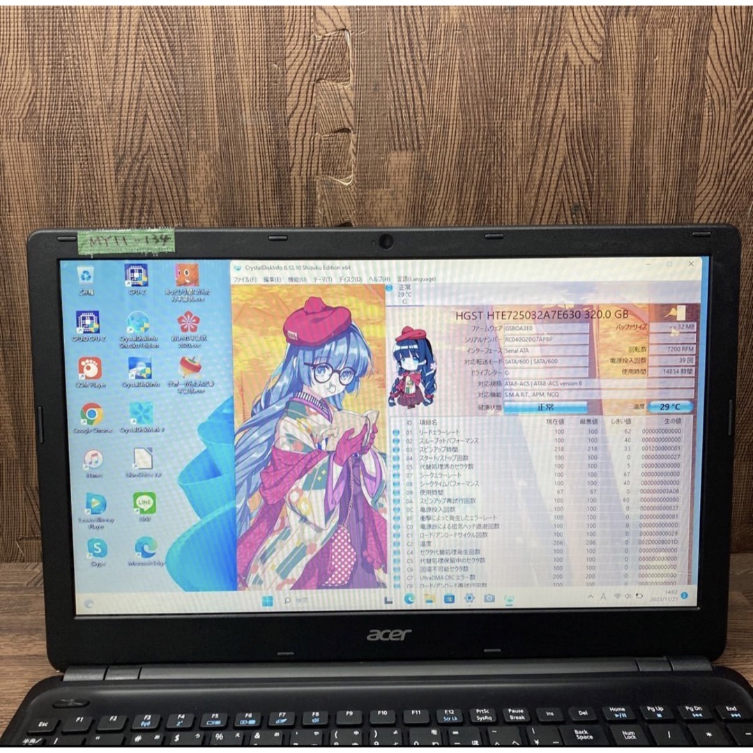 ACERノートパソコンWebカメラ Windows 11オフィス付きの通販 by 田中