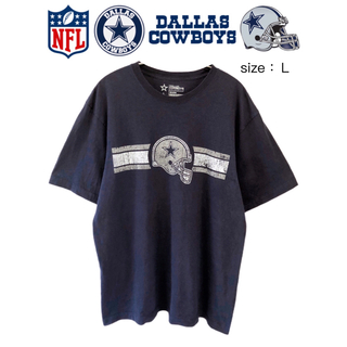 NFL　ダラス・カウボーイズ　Tシャツ　L　ネイビー　USA古着(Tシャツ/カットソー(半袖/袖なし))