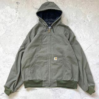 レア メキシコ製 ○カーハート ダックパーカー グリーン メンズ2XL