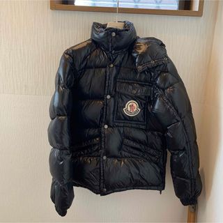 良品 MONCLER アシックス期 ロゴ ジップアップ ダウンジャケット