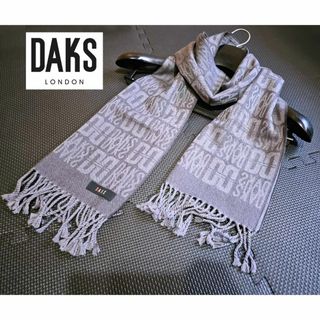 ダックス(DAKS)のDAKS マフラー グレー系 silk混 ウール(マフラー)