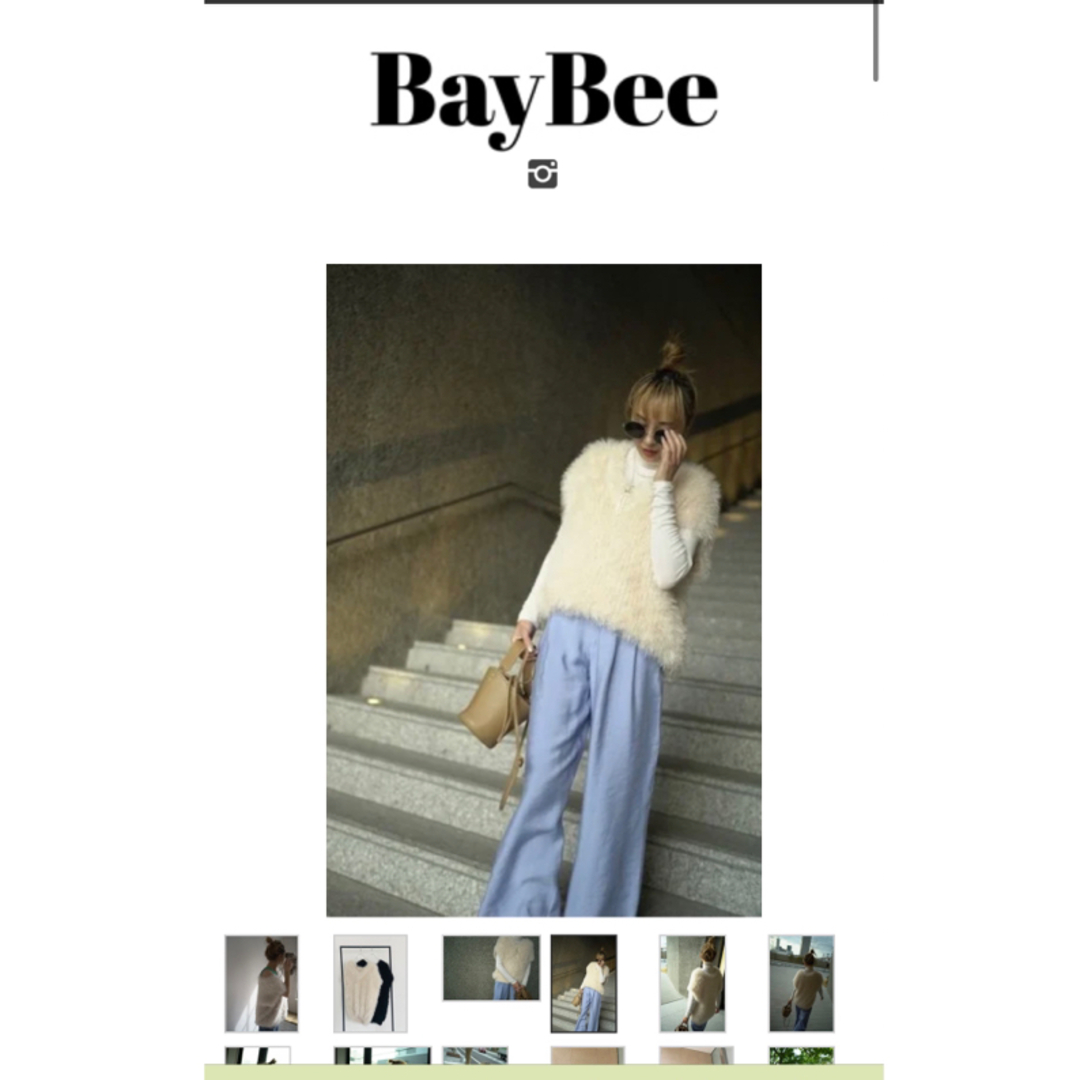 baybee♡ベイビー♡ shaggy knit vest (ivory）