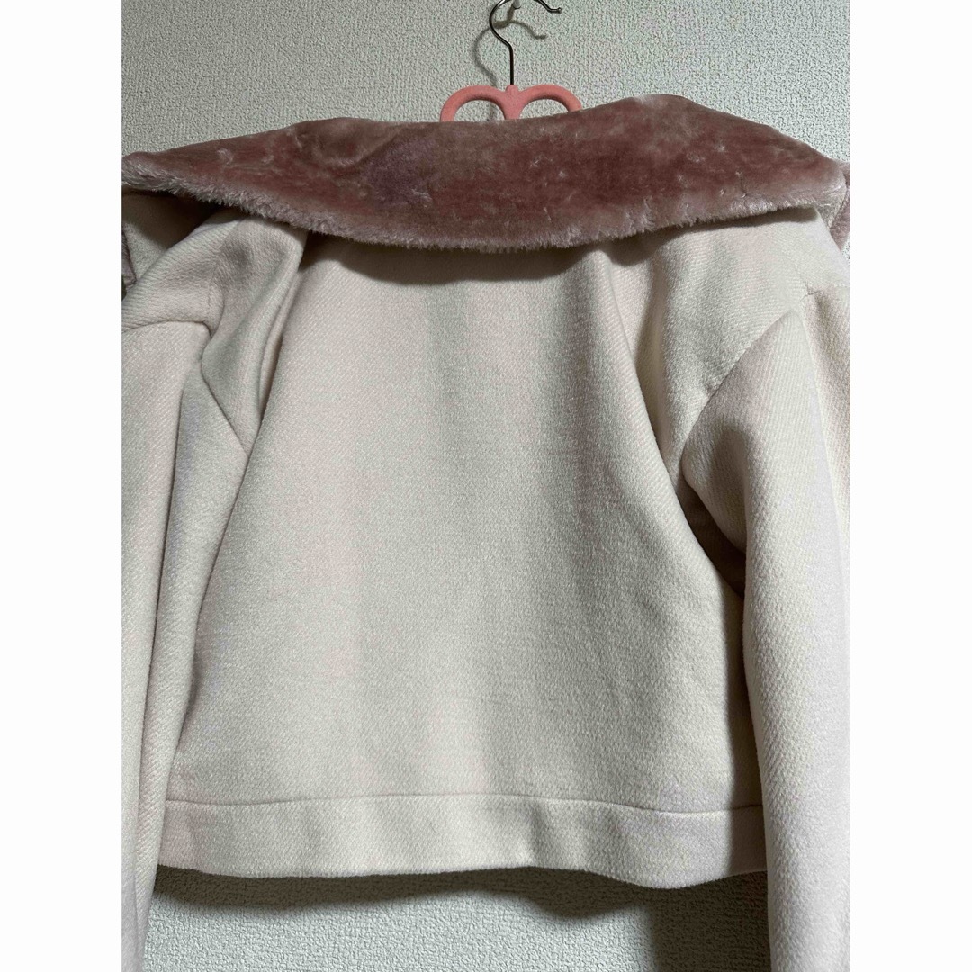 evelyn ショートファーカラーコート ピンク レディースのジャケット/アウター(毛皮/ファーコート)の商品写真