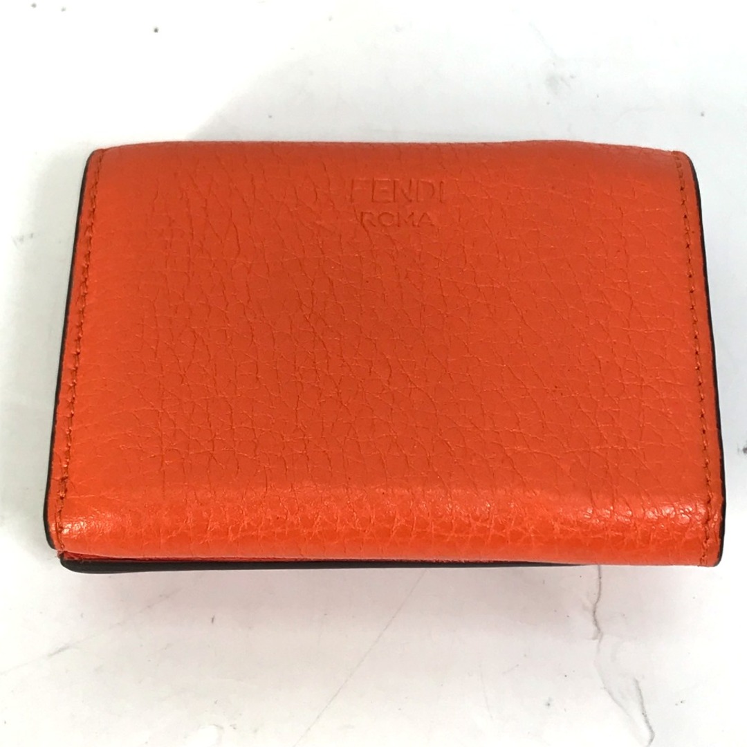 フェンディ FENDI ピーカブー 8M0426 ウォレット 3つ折り財布 レザー オレンジファッション小物