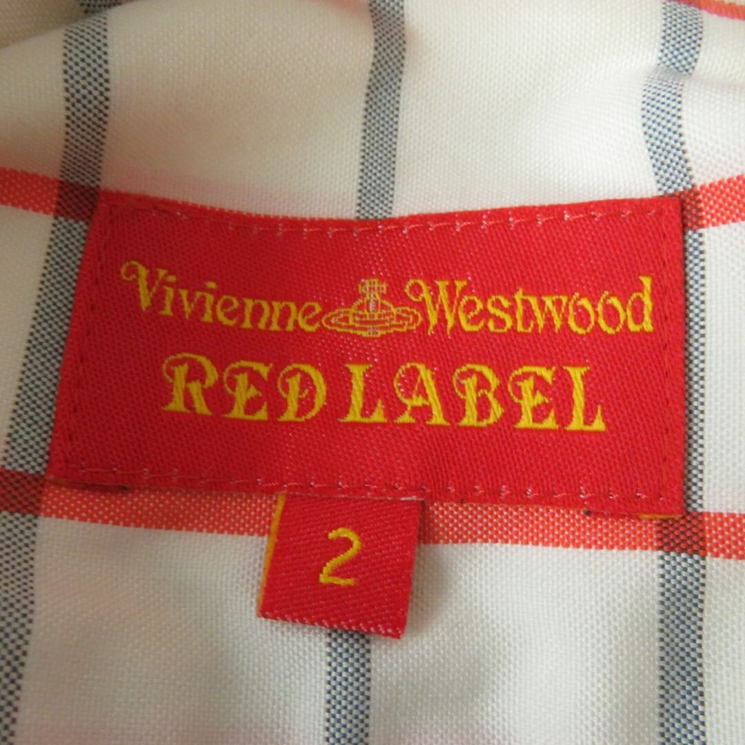 Vivienne Westwood(ヴィヴィアンウエストウッド)の【ドンドン見直し】良品☆正規品 ヴィヴィアンウエストウッド レッドレーベル オーブボタン・刺繍入り 格子柄 丸襟 長袖 シャツ マルチ 2 レディースのトップス(シャツ/ブラウス(長袖/七分))の商品写真