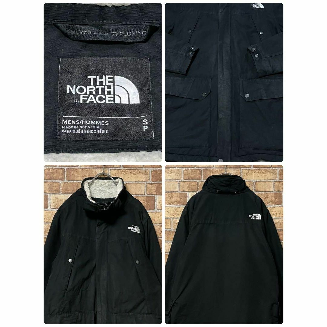 THE NORTH FACE(ザノースフェイス)のノースフェイス　裏ボア　ロング　マウンテンパーカー　刺繍ロゴ　黒　アウトドアS. メンズのジャケット/アウター(ブルゾン)の商品写真