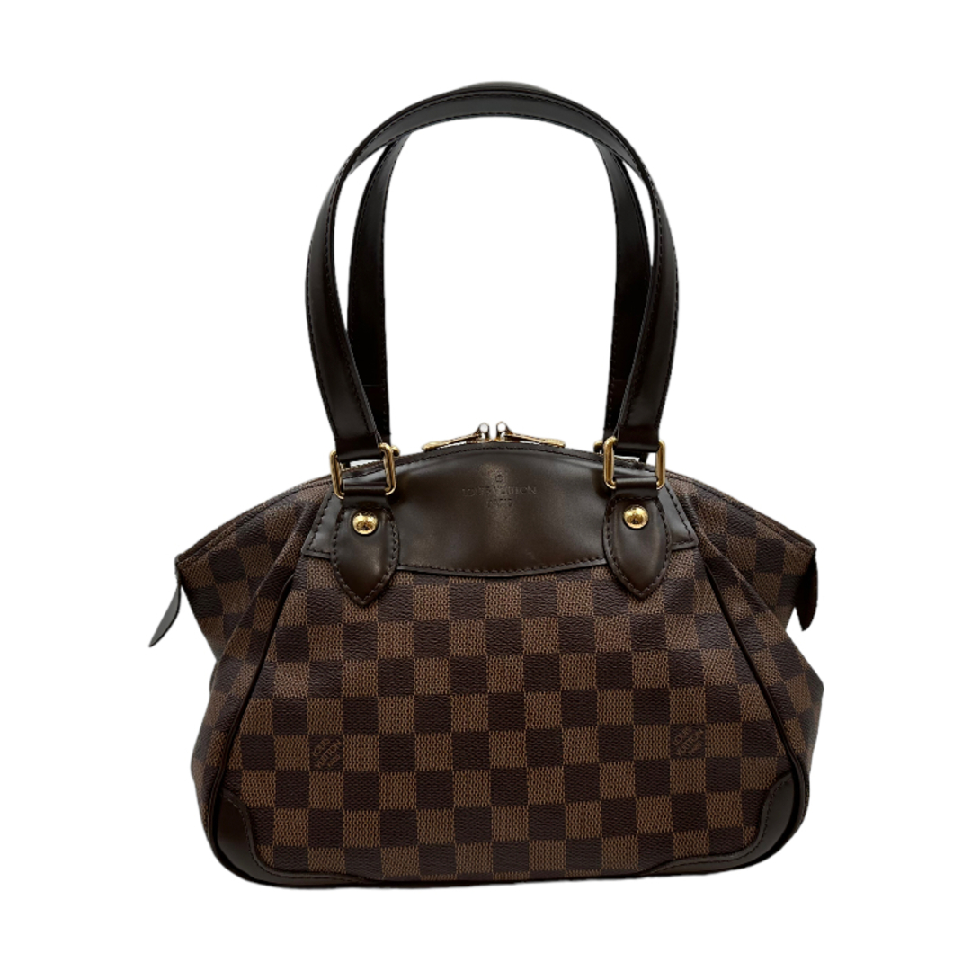 ルイ・ヴィトン LOUIS VUITTON ヴェローナ PM N41117 ブラウン ダミエ レディース ハンドバッグダブルファスナー内側