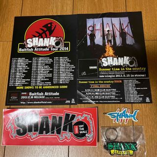 SHANK ラバーキーホルダー+ポスター+非売品ステッカー グッズセット(ミュージシャン)